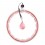 GIMNASTIKOS LANKAS HHM15 HULA HOOP PINK MAGNETIC WITH WEIGHT + COUNTER HMS