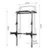 Sieninis sulankstomas jėgos stovas KLT23 HOME WALL RACK SILVER HMS