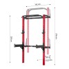 Sieninis sulankstomas jėgos stovas KLT23 HOME WALL RACK RED HMS