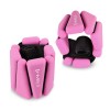 Riešo ir čiurnos svarmenys SNK01 PINK SILICONE WEIGHTED ANKLES AND WRISTS HMS