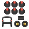 Surenkamas hantelis HL05 3in1 ADJUSTABLE DUMBBELL WITH PUSH-UP BAR AND KETTLEBELL FUNCTION HMS