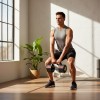 Surenkamas hantelis HL05 3in1 ADJUSTABLE DUMBBELL WITH PUSH-UP BAR AND KETTLEBELL FUNCTION HMS