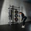Sieninis sulankstomas jėgos stovas KLT34 MULTIFUNCTIONAL FOLDING POWER RACK GREY HMS