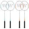Badmintono rakečių rinkinys STEELTEC 416K BADMINTON SET LIME-BLUE 4 PSC + 3 PCS SHUTTLECOCKS WISH
