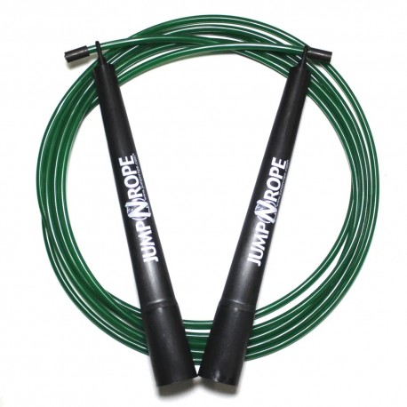 Greičio šokdynė JumpNrope R1.5 Hybrid Dark Green - Long Handle