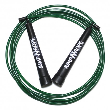 Greičio šokdynė JumpNrope R1.5 Hybrid Dark Green - Regular Handle