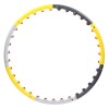 Masažinis gimnastikos lankas HHP005 GREY-YELLOW HULA HOOP 85CM HMS