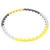 Masažinis gimnastikos lankas HHP005 GREY-YELLOW HULA HOOP 85CM HMS