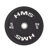 Gumuotas olimpinio grifo svarmuo BBR05 BLACK OLYMPIC PLATE - BUMPER 5 KG HMS