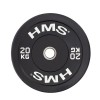 Gumuotas olimpinio grifo svarmuo BBR20 BLACK OLYMPIC PLATE - BUMPER 20 KG HMS