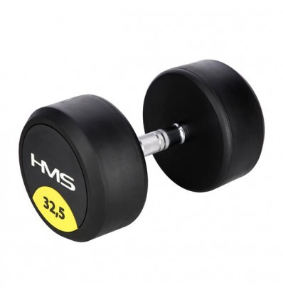 Hantelis HG PRO 32.5 KG RUBBER DUMBBELL HMS