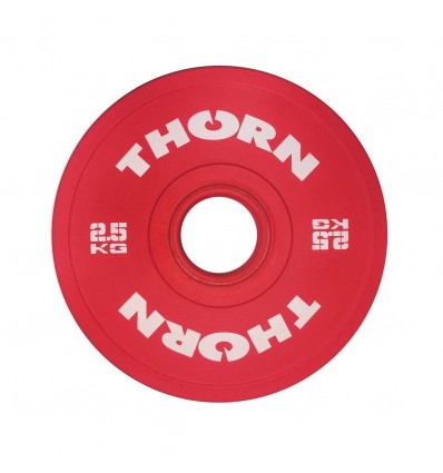 Gumuotas olimpinio grifo svarmuo Thorn + Fit Frictional Olimpic Plates 2x 2,5 KG