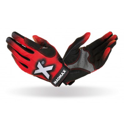 CrossFit treniruočių pirštinės MadMax Crossfit Gloves black/grey/red L dydis