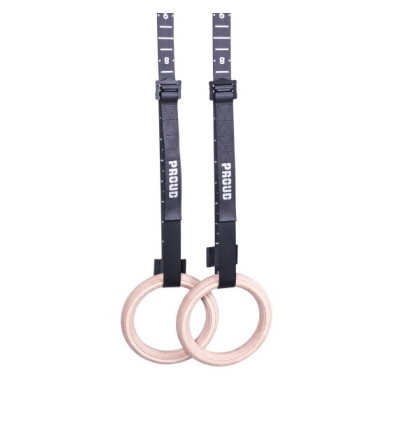 MEDINIAI GIMNASTIKOS ŽIEDAI PROUD GYMNASTIC RINGS PRO 32MM