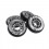 Ratukai riedučiams PU 72x24 82A BLACK WHEELS (4 pcs) NILS EXTREME