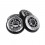 Ratukai riedučiams PU 80x24 82A BLACK WHEELS (4 pcs) NILS EXTREME
