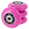 Ratukų rinkinys riedučiams PU 70x24 82A PINK (4 pcs) + ABEC-7 (8 pcs) SET NILS EXTREME