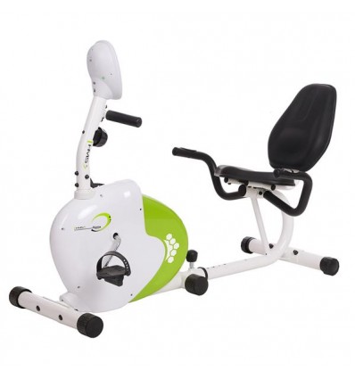 Dviratis treniruoklis R9259 RECUMBENT MAGNETIC BIKE HMS (white - green)