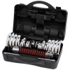 Chromuotų hantelių rinkinys su lagaminu STC30 CHROME DUMBBELL SET-BARBELL IN SUITCASE 2x15KG HMS