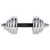 Chromuotų hantelių rinkinys su lagaminu STC30 CHROME DUMBBELL SET-BARBELL IN SUITCASE 2x15KG HMS