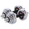 Chromuotų hantelių rinkinys su lagaminu STC30 CHROME DUMBBELL SET-BARBELL IN SUITCASE 2x15KG HMS