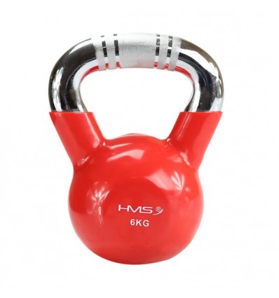KTC 6 KG KETTLEBELL WITH CHROMED KNURLED HAND GRIP HMS (red)