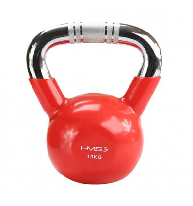 GUMUOTA GIRA KTC 10 KG KETTLEBELL WITH CHROMED KNURLED HAND GRIP HMS (red)