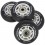 Ratukai riedučiams PU 70x24 82A BLACK MAT (4 szt.) + ABEC-9 (8 szt.) SET NILS EXTREME