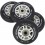 Ratukai riedučiams PU 80x24 82A BLACK MAT (4 szt.) + ABEC-9 (8 szt.) SET NILS EXTREME