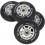 Ratukai riedučiams PU 84x24 82A BLACK MAT (4 szt.) + ABEC-9 (8 szt.) SET NILS EXTREME
