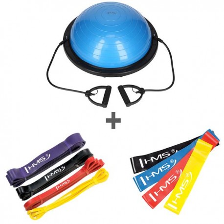 BALANSINĖS PUSIAUSVYROS PLATFORMA + PASIPRIEŠINIMO GUMŲ RINKINYS SET BSX10 + EXERCISE BAND SET