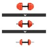 Svorių ir grifo rinkinys SGGX30 DUMBBELL SET-BARBELL 30KG HMS