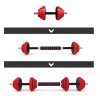 Svorių ir grifo rinkinys SGGX20 DUMBBELL SET-BARBELL 20 KG HMS