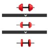 Svorių ir grifo rinkinys SGGX20 DUMBBELL SET-BARBELL 20 KG HMS