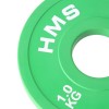 Gumuotas olimpinio grifo svarmuo CBRS10 OLYMPIC BUMPER PLATE 2 x 1 KGS HMS