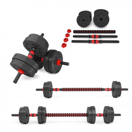 Hantelių rinkinys SGP15 COMPOSITE BARBELL AND DUMBBELLS SET 15 KG HMS