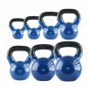 Gumuota gira KNV 4 KG CAST IRON KETTLEBELL HMS (blue)