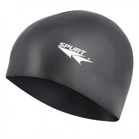 Plaukimo kepuraitė SILICONE SOLID COLOR SB14 BLACK SWIMMING CAP SPURT