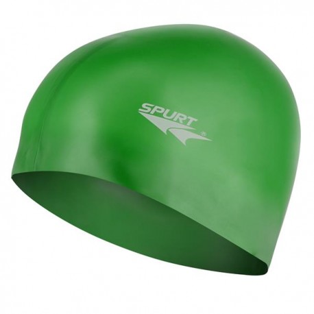 Plaukimo kepuraitė SILICONE SOLID COLOR SH74 GREEN SWIMMING CAP SPURT