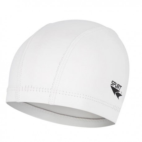 Plaukimo kepuraitė SILICONE/PU SOLID COLOR WE01 WHITE SWIMMING CAP SPURT