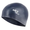 Plaukimo kepurėlė SILICONE SOLID COLOR F248 NAVY BLUE SWIMMING CAP NILS AQUA