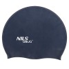 Plaukimo kepurėlė SILICONE SOLID COLOR F248 NAVY BLUE SWIMMING CAP NILS AQUA