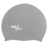 SILICONE SOLID COLOR G107 GREY SWIMMING CAP NILS AQUA