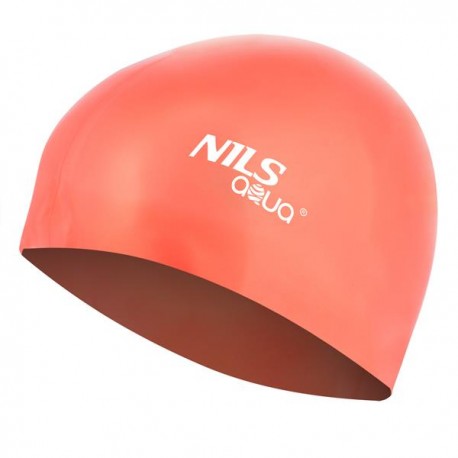 Plaukimo kepurėlė SILICONE SOLID COLOR G503 ORANGE SWIMMING CAP NILS AQUA