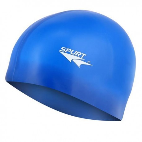 Plaukimo kepuraitė SILICONE SOLID COLOR PRO F206 BLUE SWIMMING CAP SPURT