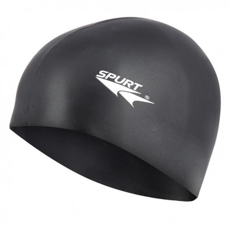 Plaukimo kepuraitė SILICONE SOLID COLOR PRO SB14 BLACK SWIMMING CAP SPURT