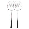 BADMINTONO RAKEČIŲ RINKINYS STEELTEC 9K BADMINTON SET RED+BLUE/WHITE WISH