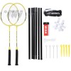 BADMINTONO RINKINYS ALUMTEC 4466 BADMINTON SET YELLOW 2 PCS +3 PCS SHUTTLECOCKS+NET+LINES WISH