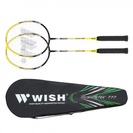 FUSIONTEC 777K BADMINTON SET LIME+RED/BLACK +3 PCS SHUTTLECOCKS WISH