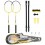 Badmintono rakečių rinkinys NRZ262 ALUMINUM / BADMINTON SET 2 ROCKETS + 3 FEATHERS SHUTTLECOCKS + NET 600x60cm + COVER NILS